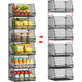 6‑Pack Stackable Metal Pantry Wire Baskets