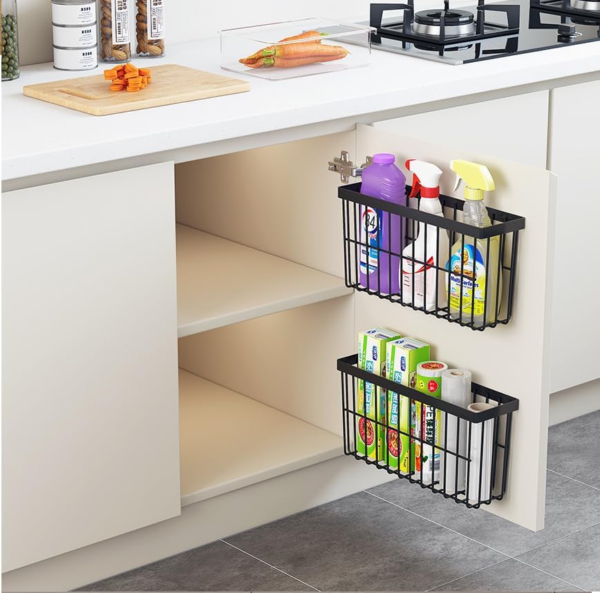 Black 3‑Pack Wall Mounted Storage Boxes