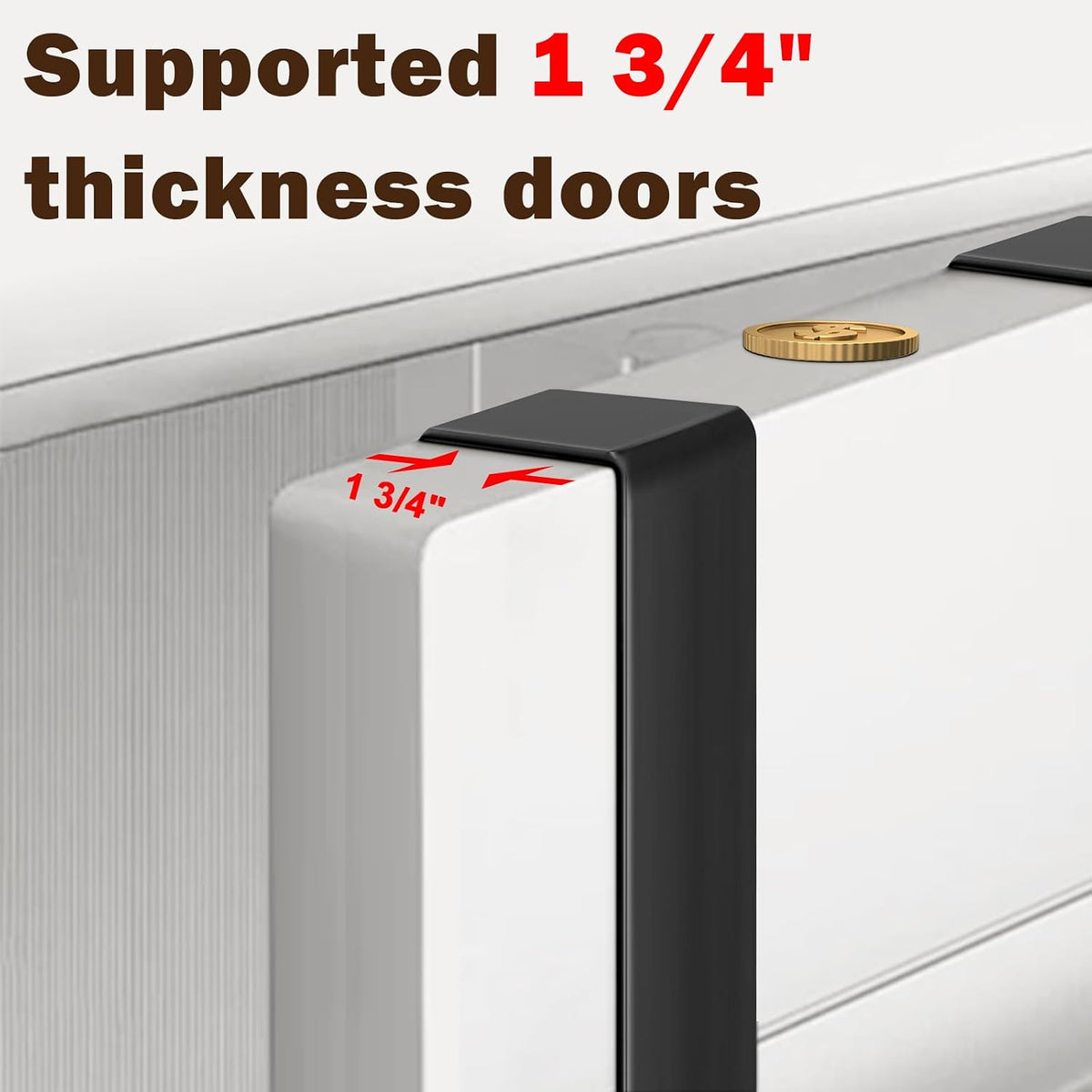 Matte Black 2‑in‑1 Ironing Board Hanger