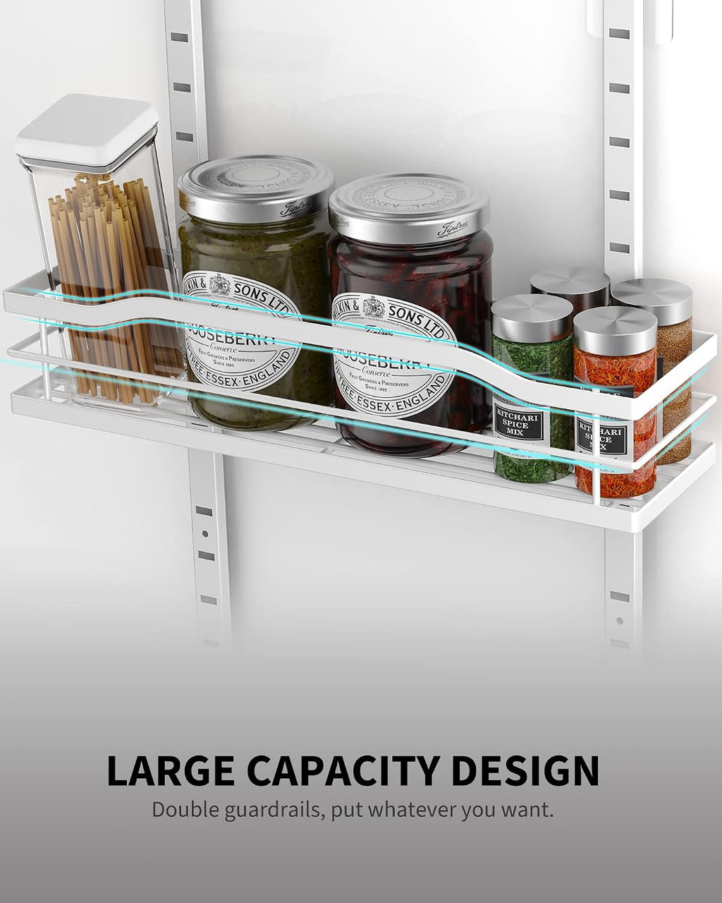 White 9‑Tier Over‑the‑Door Pantry Organizer