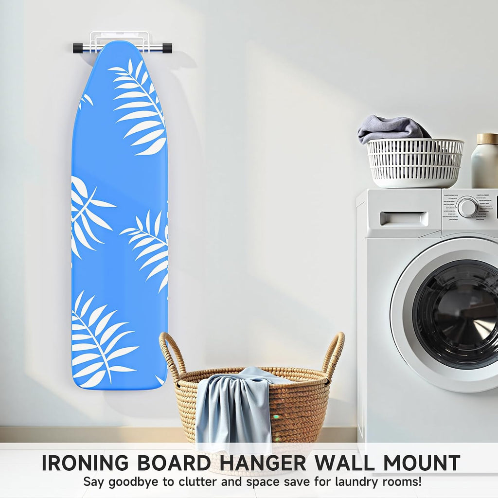 White 2‑in‑1 Ironing Board Holder