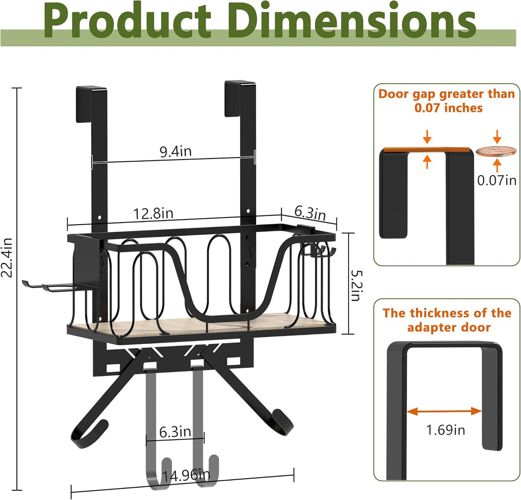 Black 2‑in‑1 Ironing Board Hanger