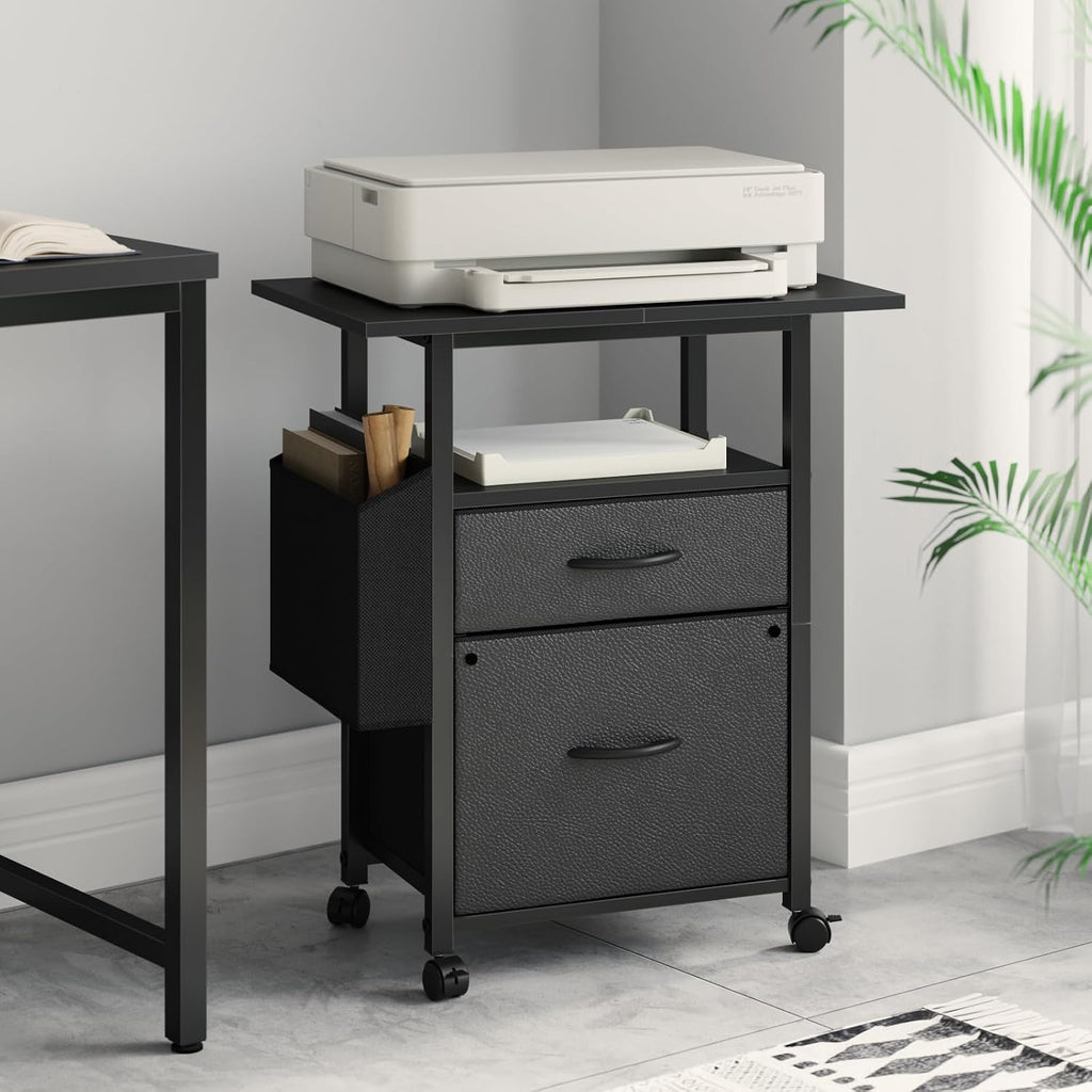 24" Wide Mobile 2‑Drawer File Cabinet
