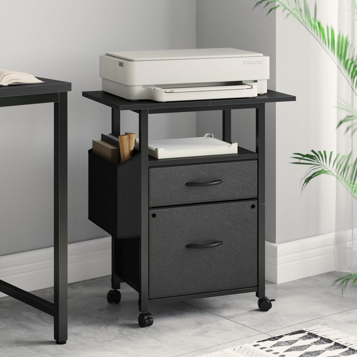 24" Wide Mobile 2‑Drawer File Cabinet