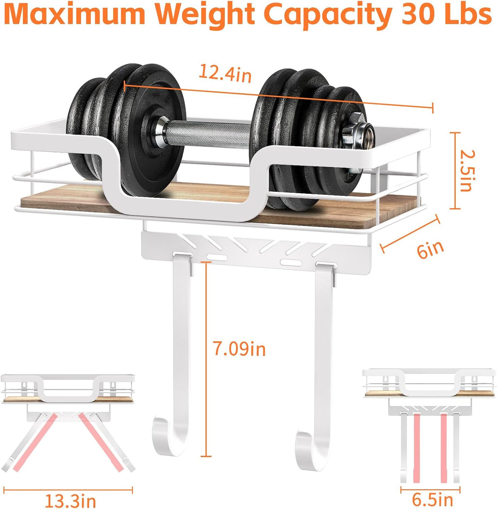 White Wall‑Mount Ironing Board Hanger