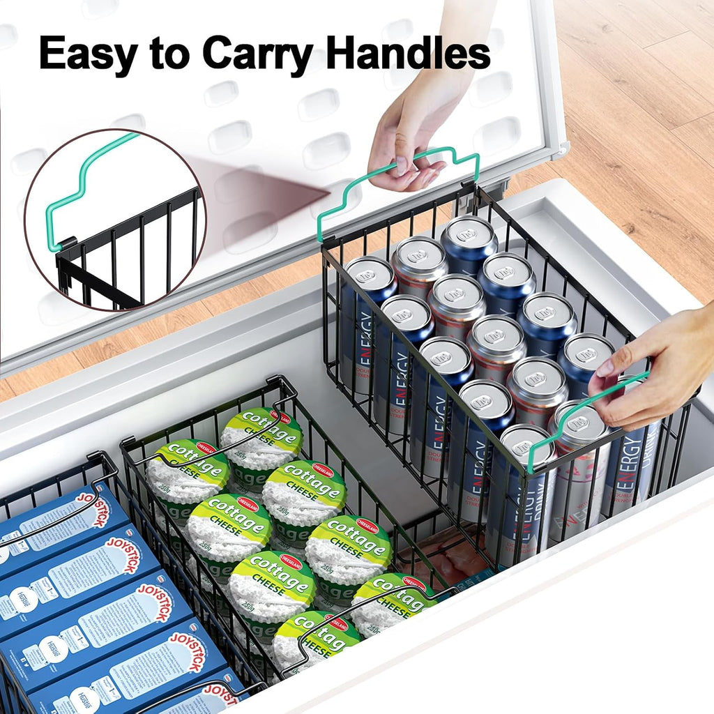 4‑Pack Large Deep Freezer Organizer Bins