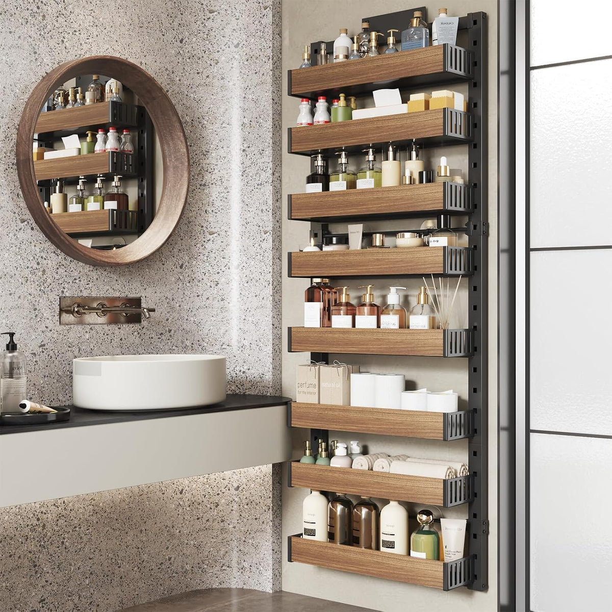 8‑Tier 2‑in‑1 Over‑the‑Door Pantry Organizer