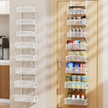 White 8‑Tier Narrow Over‑the‑Door Pantry Organizer