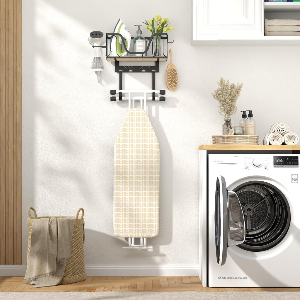 Black 2‑in‑1 Ironing Board Hanger