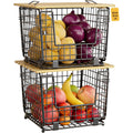 2‑Pack Stackable Pantry Storage Bins